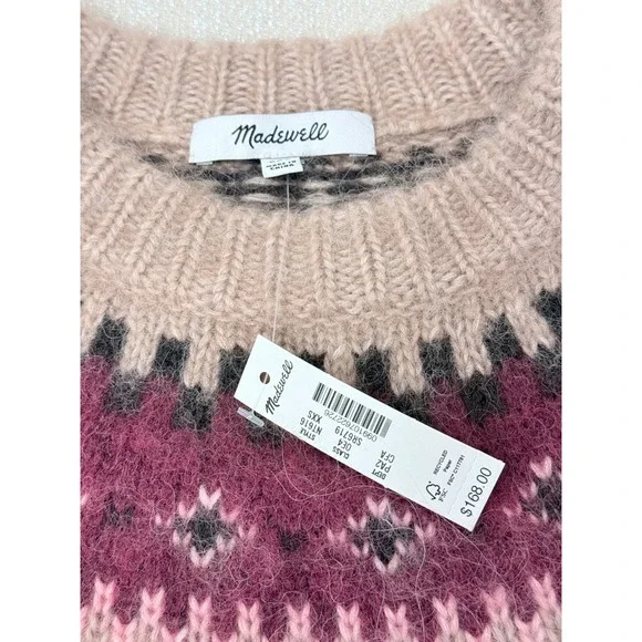 NWT Madewell Sz XXS Fair Isle Alpaca-Blend Sweater $168 - Picture 8 of 13